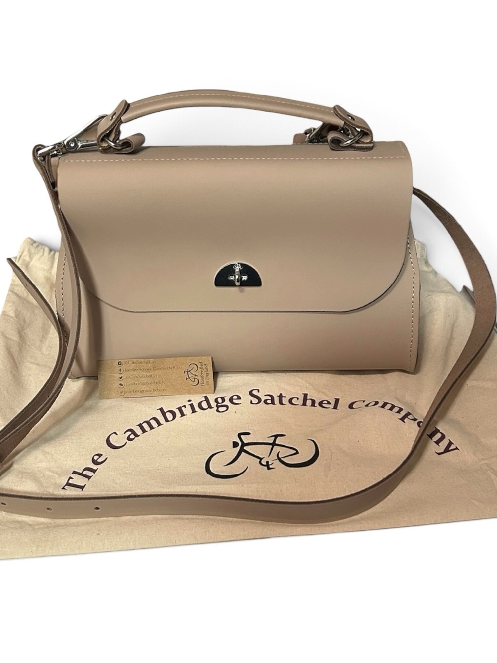 NEW Cambridge Satchel Company Daisy Handbag in Biscuit Matte